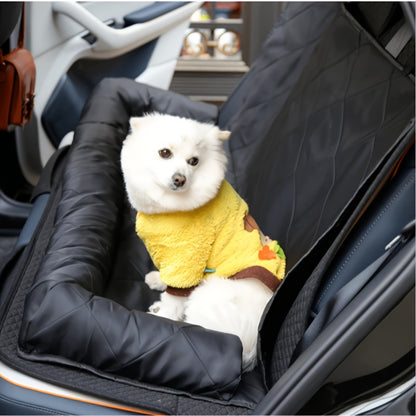 Cozy Nylon Pet Car Seat Cover for Dogs - Warm, Waterproof Rear Bench Protector