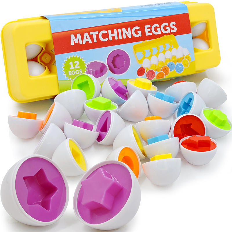 Educational Color Shape Number Matching Egg Set