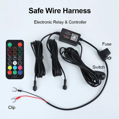 No.1 Selling Car Under Glow Kit 3 Years Warranty RGB Chasing LED Neon Underbody IP68 Waterproof RGBIC Underglow Light for Car