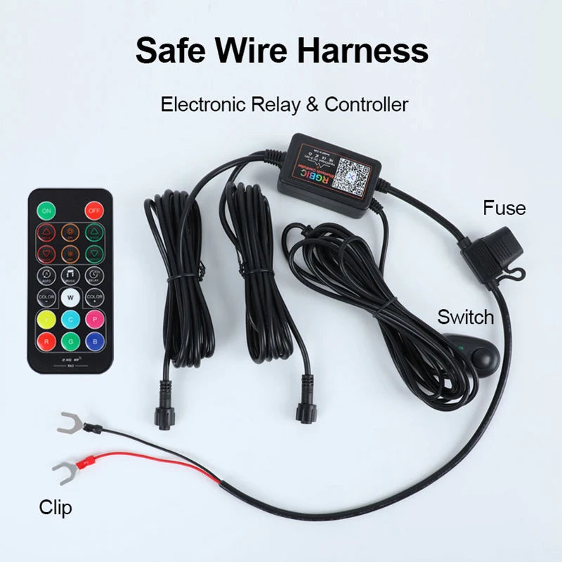 No.1 Selling Car Under Glow Kit 3 Years Warranty RGB Chasing LED Neon Underbody IP68 Waterproof RGBIC Underglow Light for Car