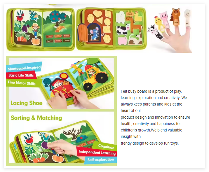 Montessori Felt Story Preschool Learning Toy