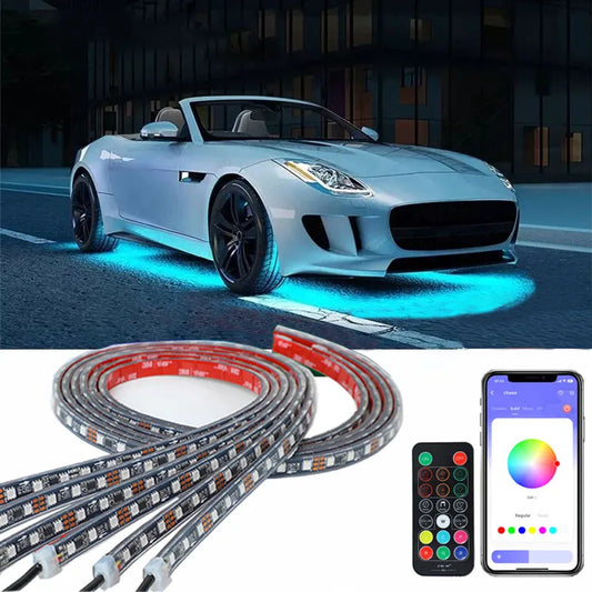 No.1 Selling Car Under Glow Kit 3 Years Warranty RGB Chasing LED Neon Underbody IP68 Waterproof RGBIC Underglow Light for Car