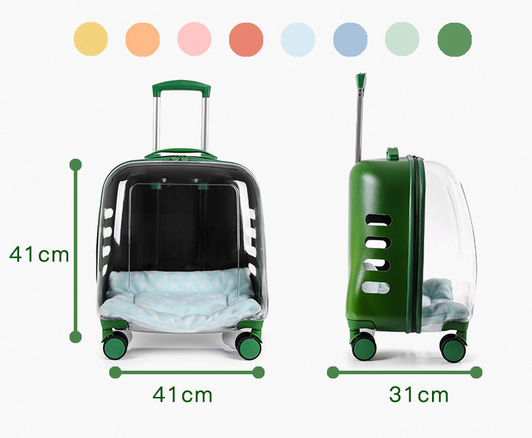 Pet Trolley Case Portable Dog Cat Outgoing Bag Transparent Pet Space Bag