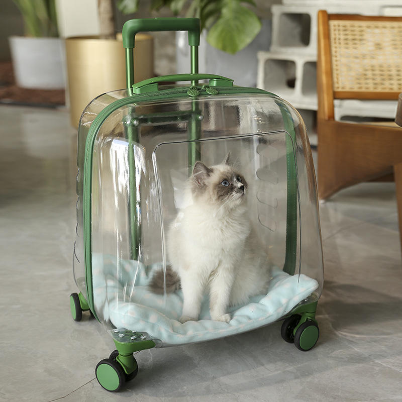 Pet Trolley Case Portable Dog Cat Outgoing Bag Transparent Pet Space Bag