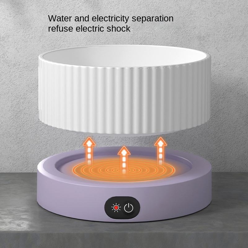 Dog Heated Water Dispenser with Ceramic Bowl Winter Pet Dog Drinker