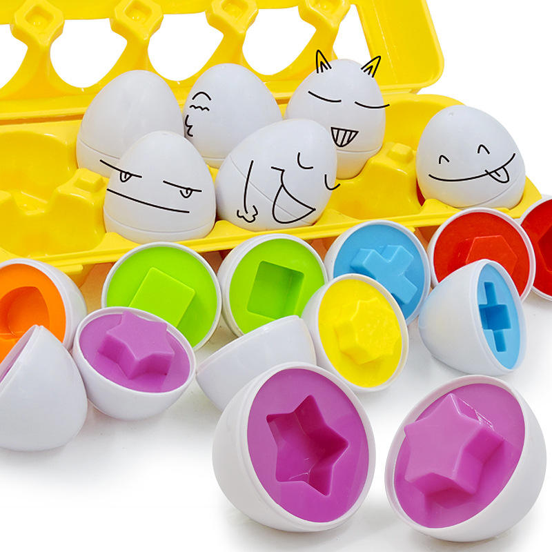 Educational Color Shape Number Matching Egg Set