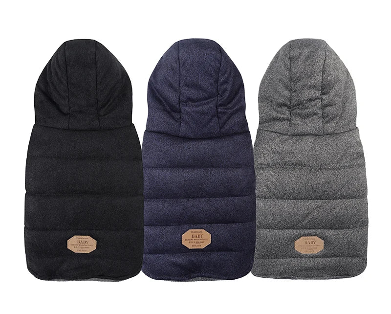 Thick Warm Cotton Pet Coat – Winter Hooded Jacket for Dogs & Cats (S‑XXL)