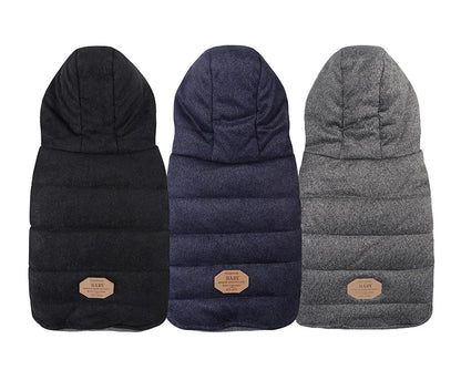 Thick Warm Cotton Pet Coat – Winter Hooded Jacket for Dogs & Cats (S‑XXL)