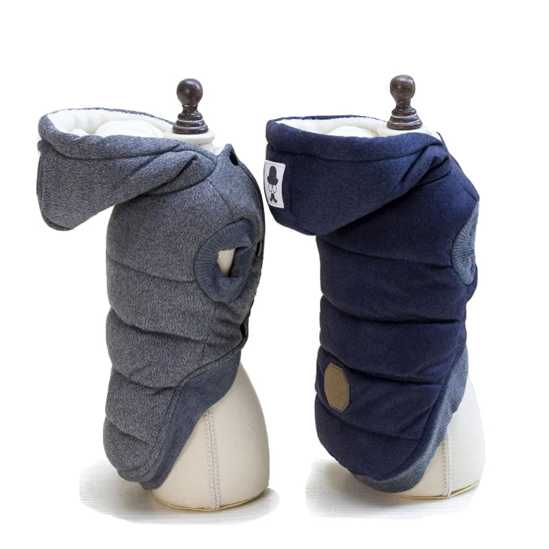 Thick Warm Cotton Pet Coat – Winter Hooded Jacket for Dogs & Cats (S‑XXL)