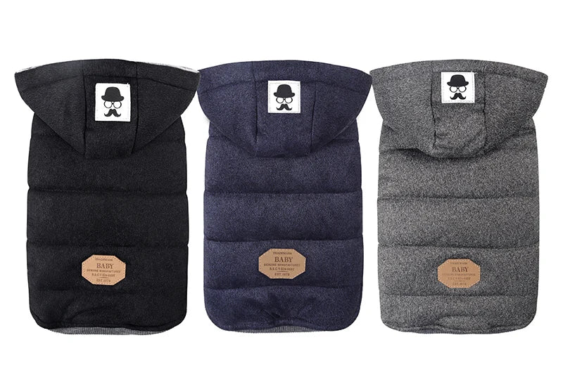 Thick Warm Cotton Pet Coat – Winter Hooded Jacket for Dogs & Cats (S‑XXL)