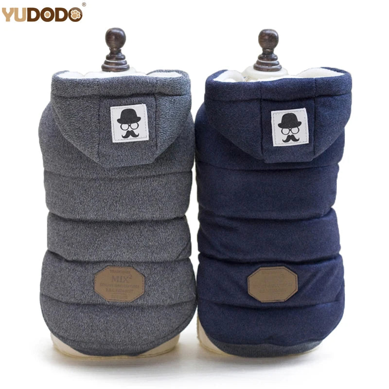 Thick Warm Cotton Pet Coat – Winter Hooded Jacket for Dogs & Cats (S‑XXL)