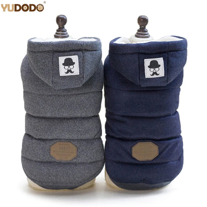 Thick Warm Cotton Pet Coat – Winter Hooded Jacket for Dogs & Cats (S‑XXL)