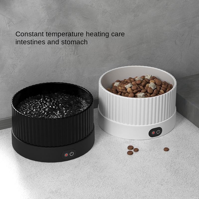 Dog Heated Water Dispenser with Ceramic Bowl Winter Pet Dog Drinker