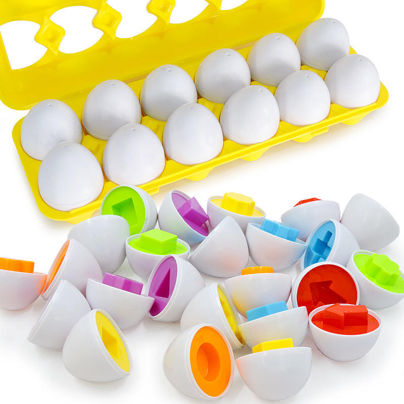 Educational Color Shape Number Matching Egg Set