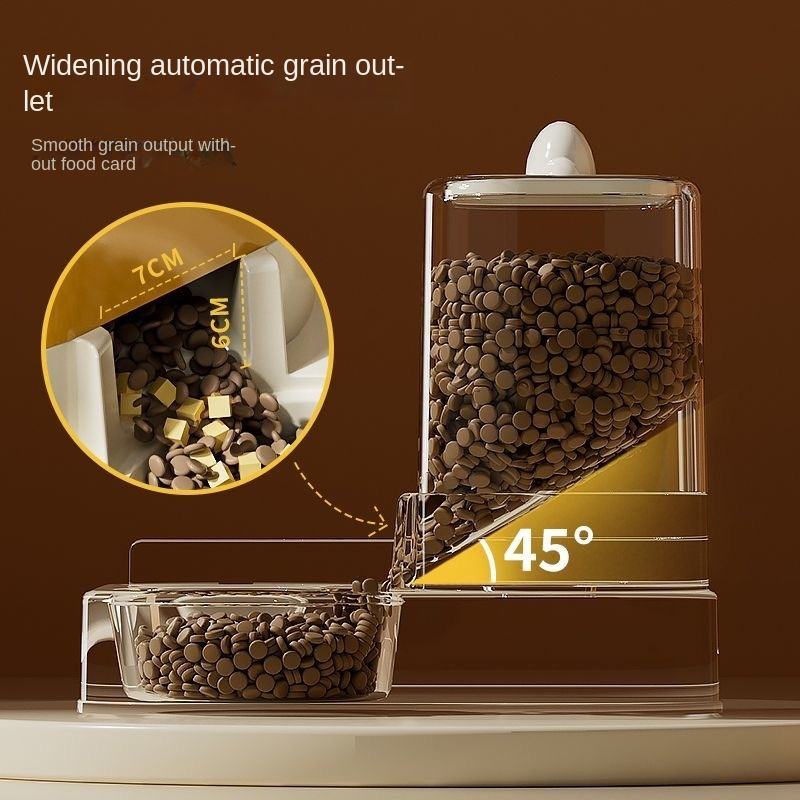 Cartoon Cat and Dog All-in-One Pet Food Water Bowl New Eco-Friendly Automatic Feeder