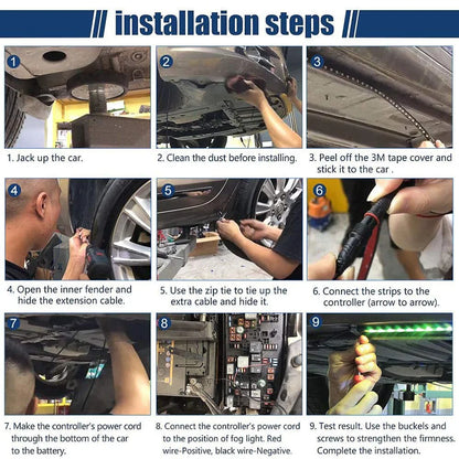 LED Underbody Strip Light Auto Decorative Ambient Lamp