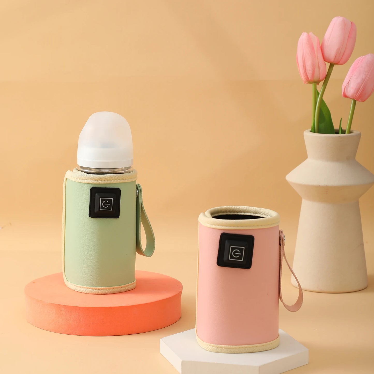 Portable USB Baby Bottle Warmer | Travel-Friendly Milk Heater with Thermostat