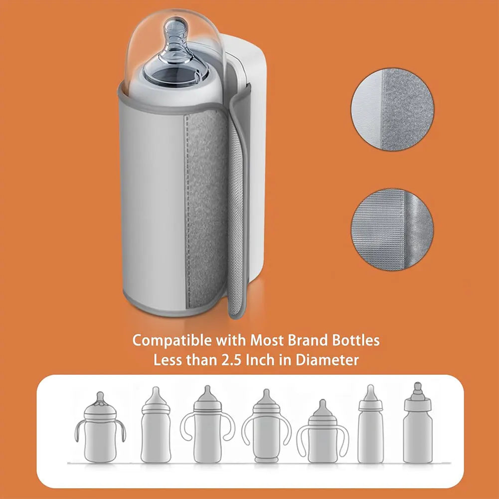 Rechargeable Portable Baby Bottle Warmer– Fast Heating, Travel-Friendly Design