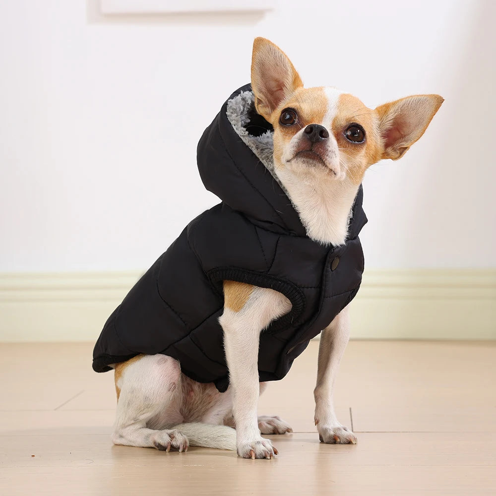 Dog Winter Clothes Warm Pet Thicken Fleece Vest Comfortable Puppy Waterproof Hoodies For Dogs Cats Chihuahua Yorkshire Supplies