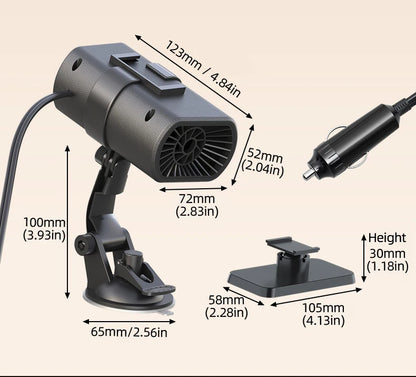 Winter Car Warm Air Blower Electric Heater High-Power Car Heating Heater Car Defrosting Snow Removal And Fog Removal