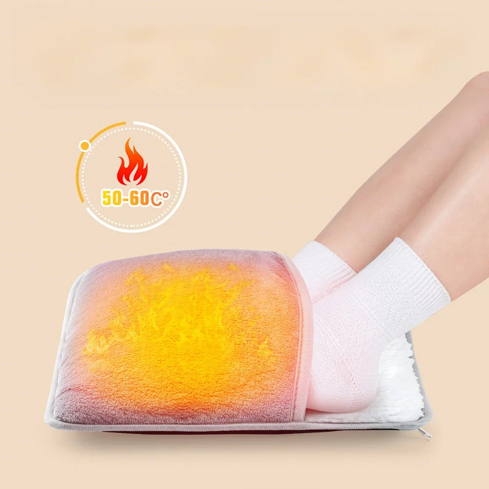 USB Portable Hand Warmer Rechargeable Plush Reusable Electric Foot Heater
