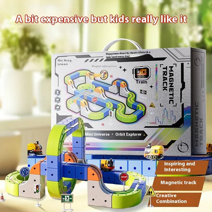 MagniTrack™ – Creative Magnetic Rail Car Adventure Set 🚄✨