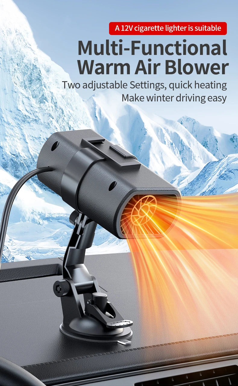 Winter Car Warm Air Blower Electric Heater High-Power Car Heating Heater Car Defrosting Snow Removal And Fog Removal