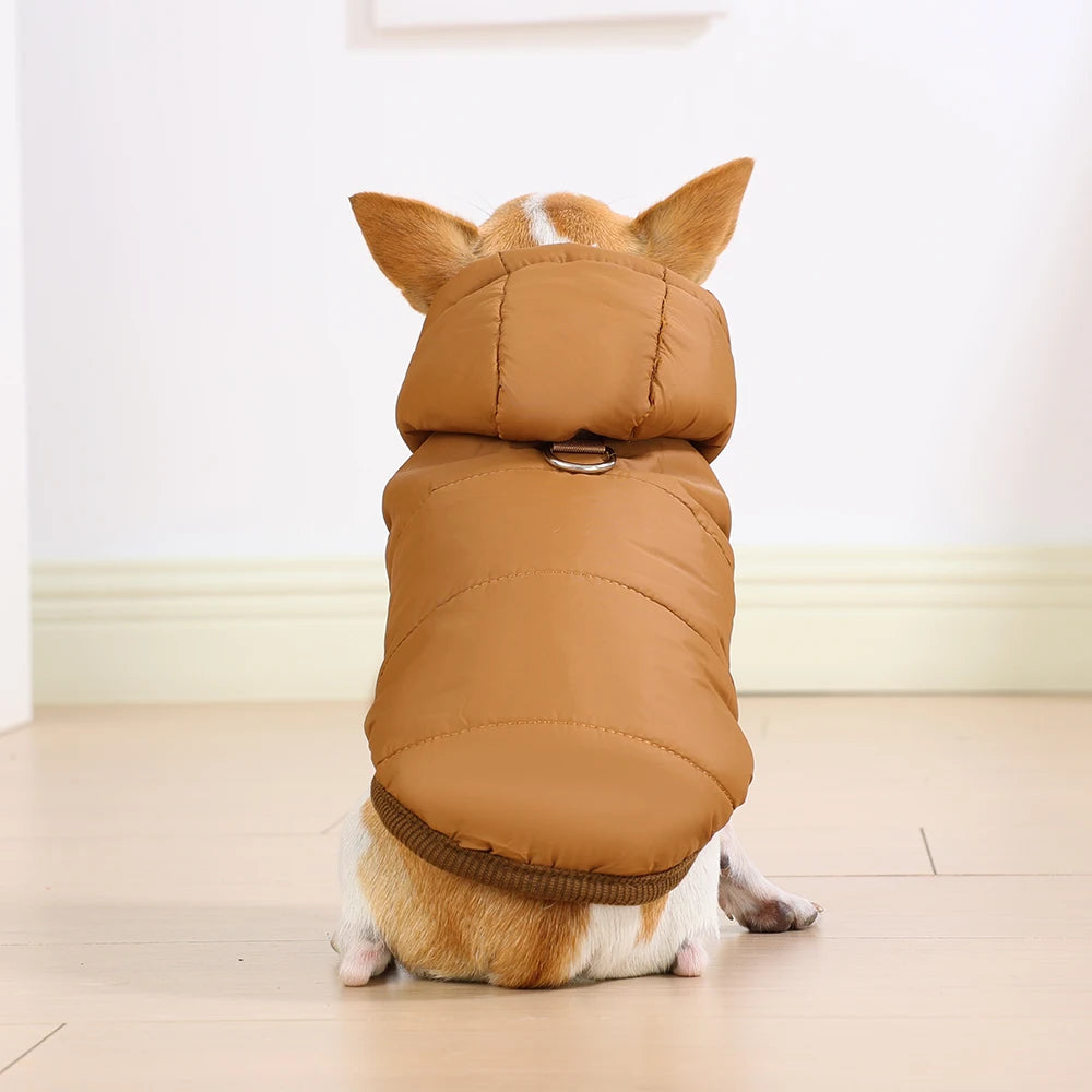 Dog Winter Clothes Warm Pet Thicken Fleece Vest Comfortable Puppy Waterproof Hoodies