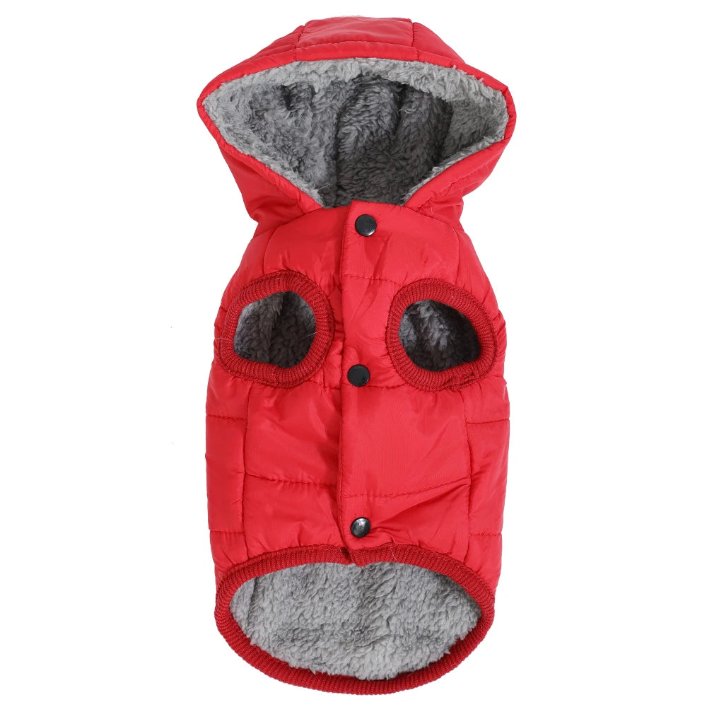 Dog Winter Clothes Warm Pet Thicken Fleece Vest Comfortable Puppy Waterproof Hoodies