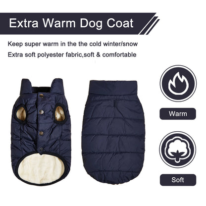 Winter Dog Clothes Outdoor Cold Proof Warm Dog Jacket