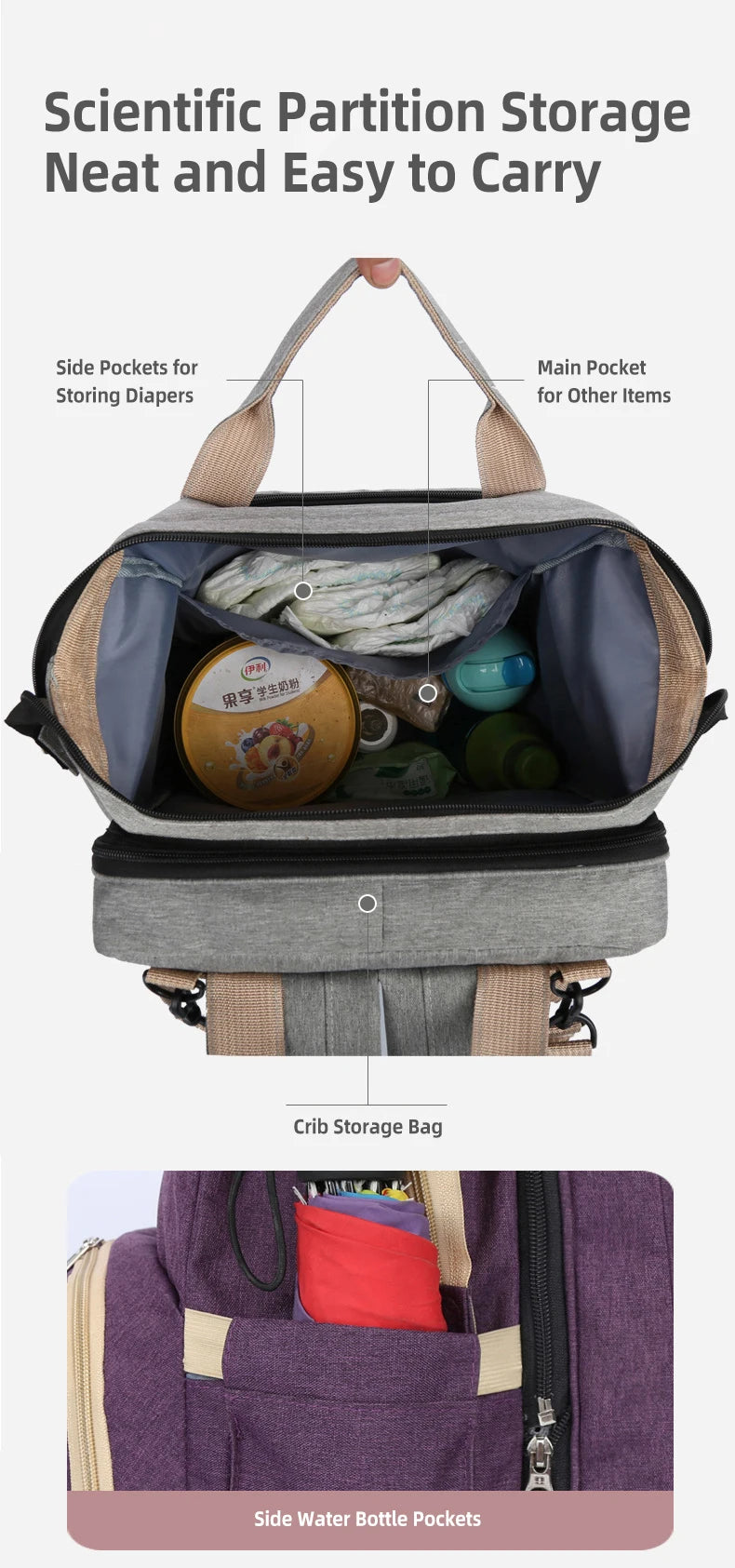 multifunctional maternity backpack/diper bag
