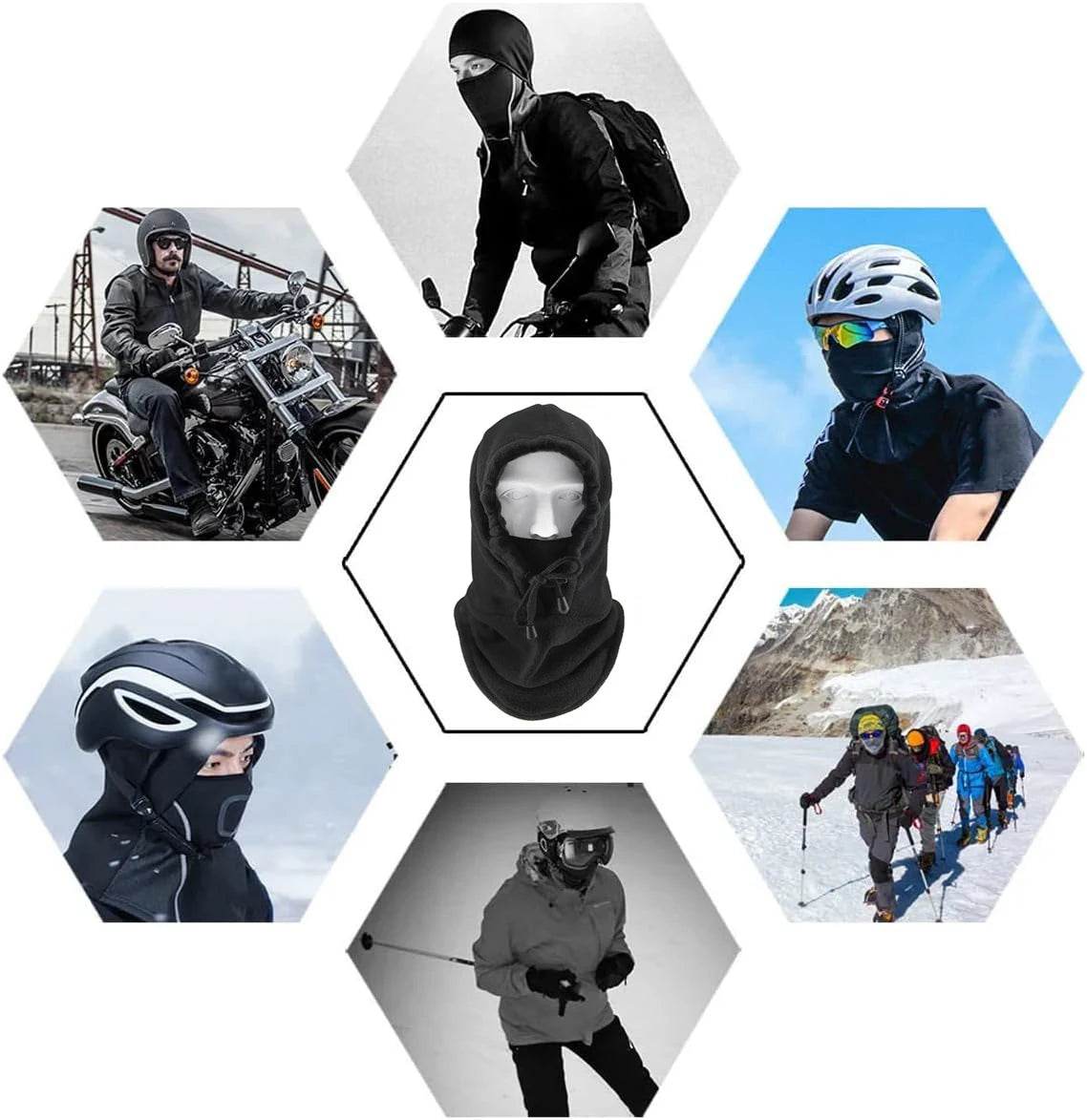 ❄ Winter Warm Cycling Cap – Ski Fleece Padded Hood & Thermal Hat