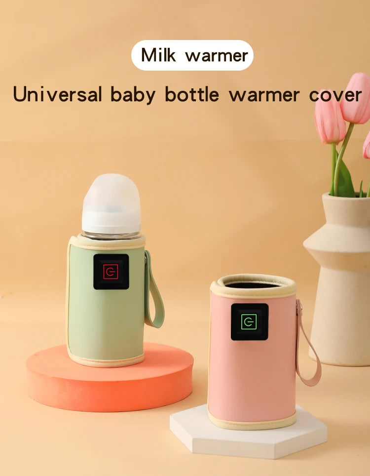 Portable USB Baby Bottle Warmer | Travel-Friendly Milk Heater with Thermostat