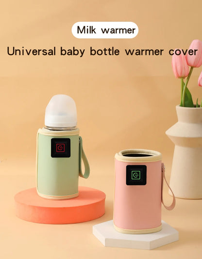 Portable USB Baby Bottle Warmer | Travel-Friendly Milk Heater with Thermostat