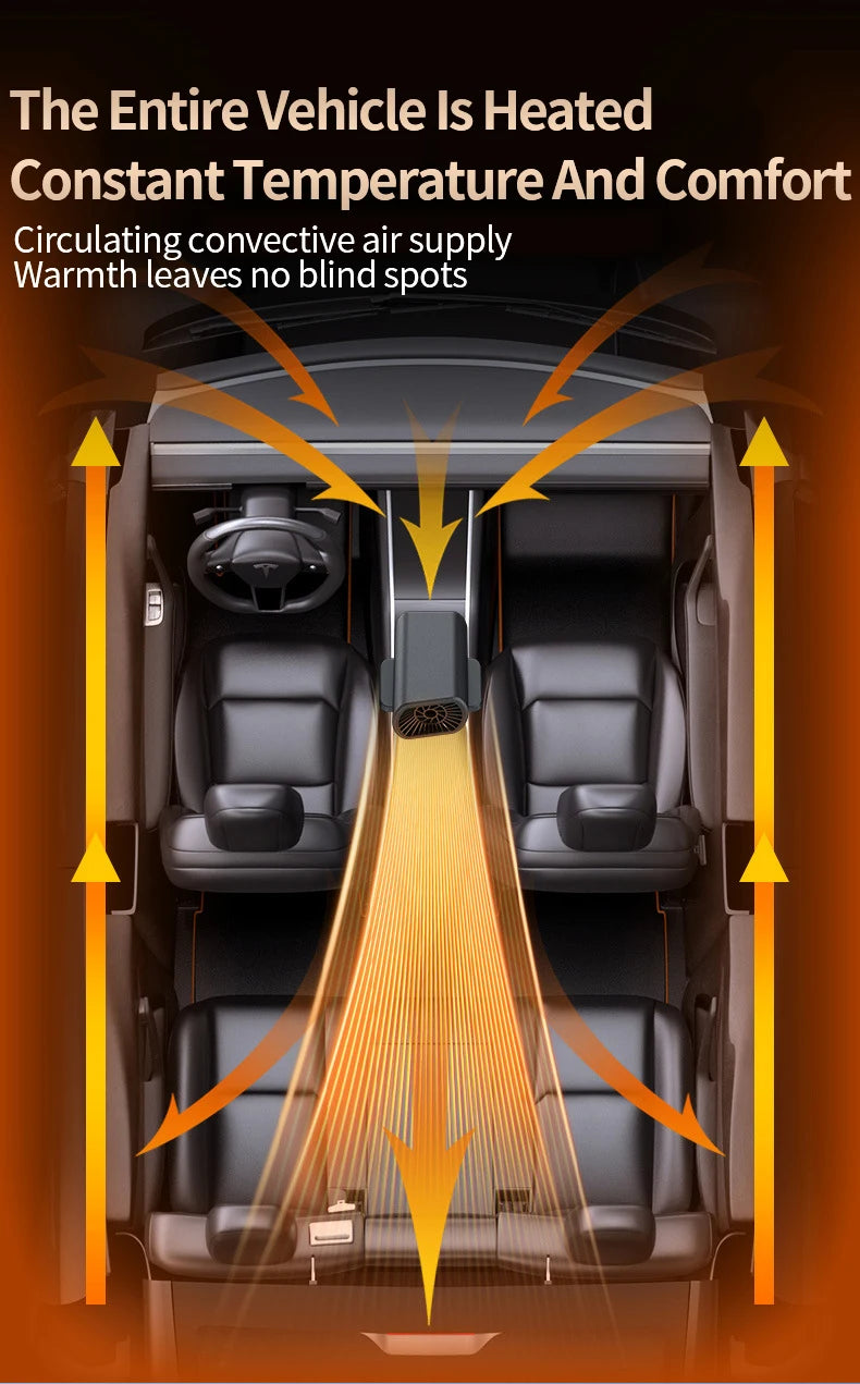 Winter Car Warm Air Blower Electric Heater High-Power Car Heating Heater Car Defrosting Snow Removal And Fog Removal