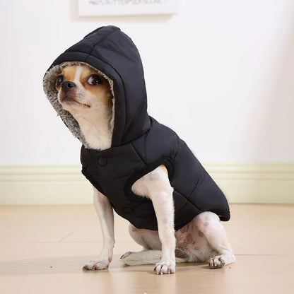 Dog Winter Clothes Warm Pet Thicken Fleece Vest Comfortable Puppy Waterproof Hoodies