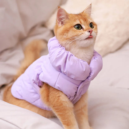 Winter Padded Puppy Cat Coat Jacket For Small Medium Dogs