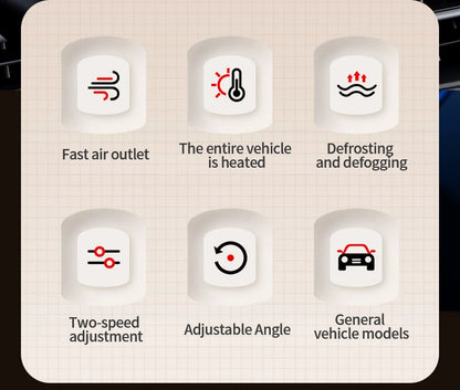 Winter Car Warm Air Blower Electric Heater High-Power Car Heating Heater Car Defrosting Snow Removal And Fog Removal