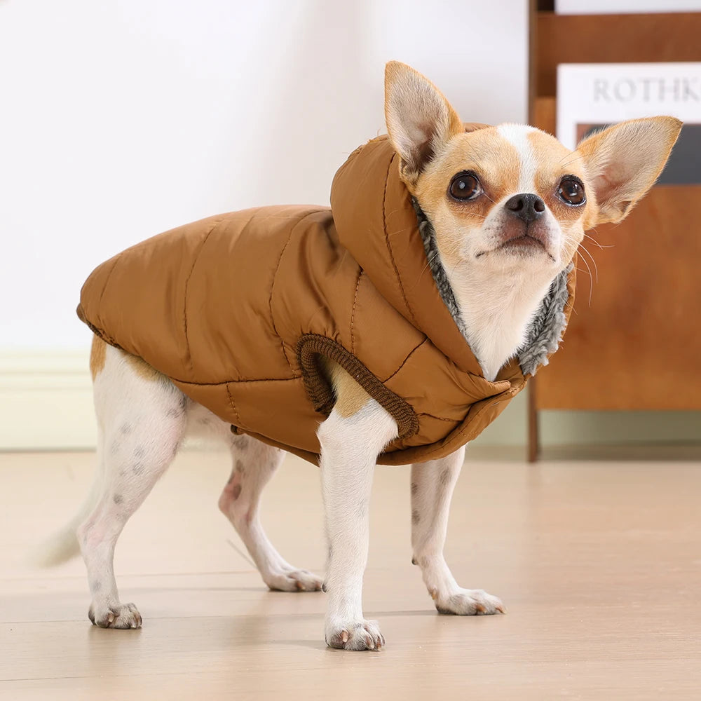 Dog Winter Clothes Warm Pet Thicken Fleece Vest Comfortable Puppy Waterproof Hoodies For Dogs Cats Chihuahua Yorkshire Supplies