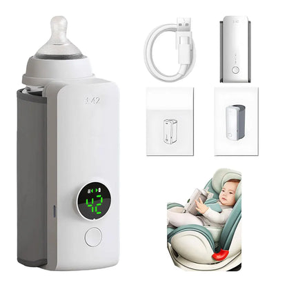 Rechargeable Portable Baby Bottle Warmer– Fast Heating, Travel-Friendly Design