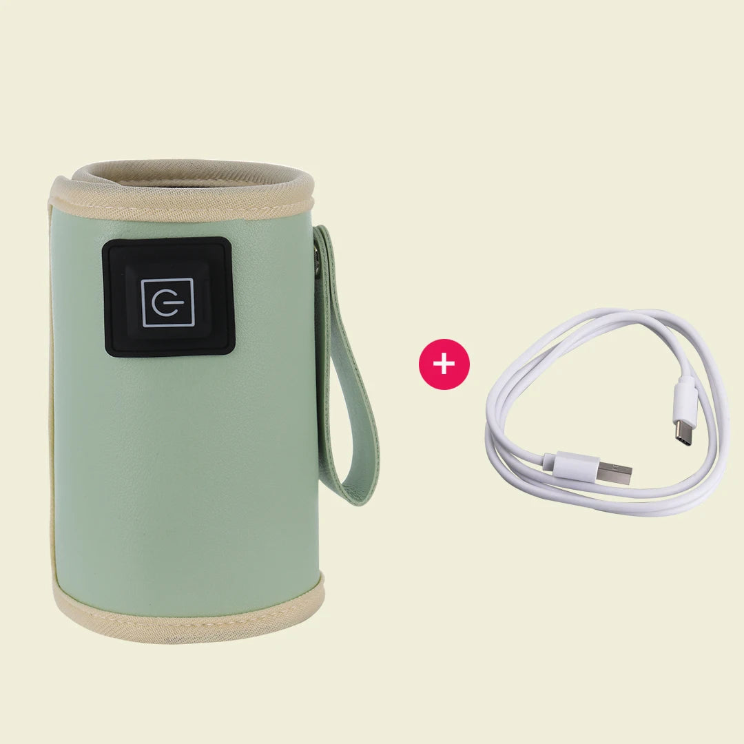 Portable USB Baby Bottle Warmer | Travel-Friendly Milk Heater with Thermostat