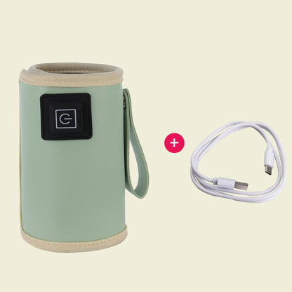 Portable USB Baby Bottle Warmer | Travel-Friendly Milk Heater with Thermostat