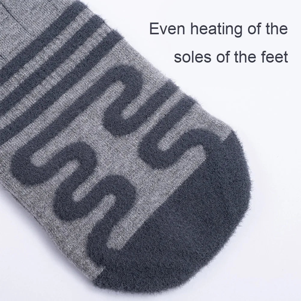 Winter Heating Socks Cold-Proof Winter Warm Thermal Socks Fast Heating Warm Winter Socks Washable for Cycling Camping Skating