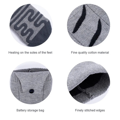 Winter Heating Socks Cold-Proof Winter Warm Thermal Socks Fast Heating Warm Winter Socks Washable for Cycling Camping Skating