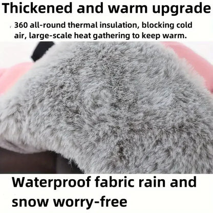 Cycling Cap Winter Keep Warm Hat with Goggle Strap Thermal Neck Warmer