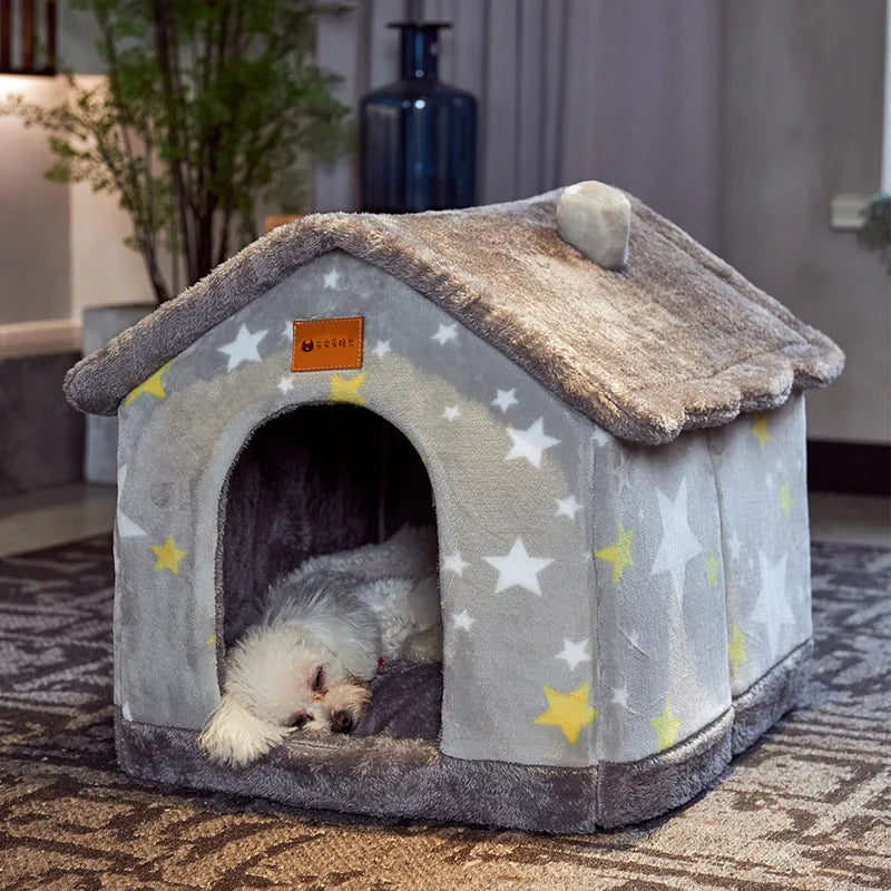 Warm Foldable Dog & Cat Cave Bed
